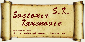 Svetomir Kamenović vizit kartica